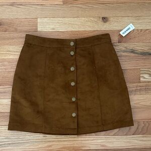 Old Navy Suede-Look Brown Mini Skirt